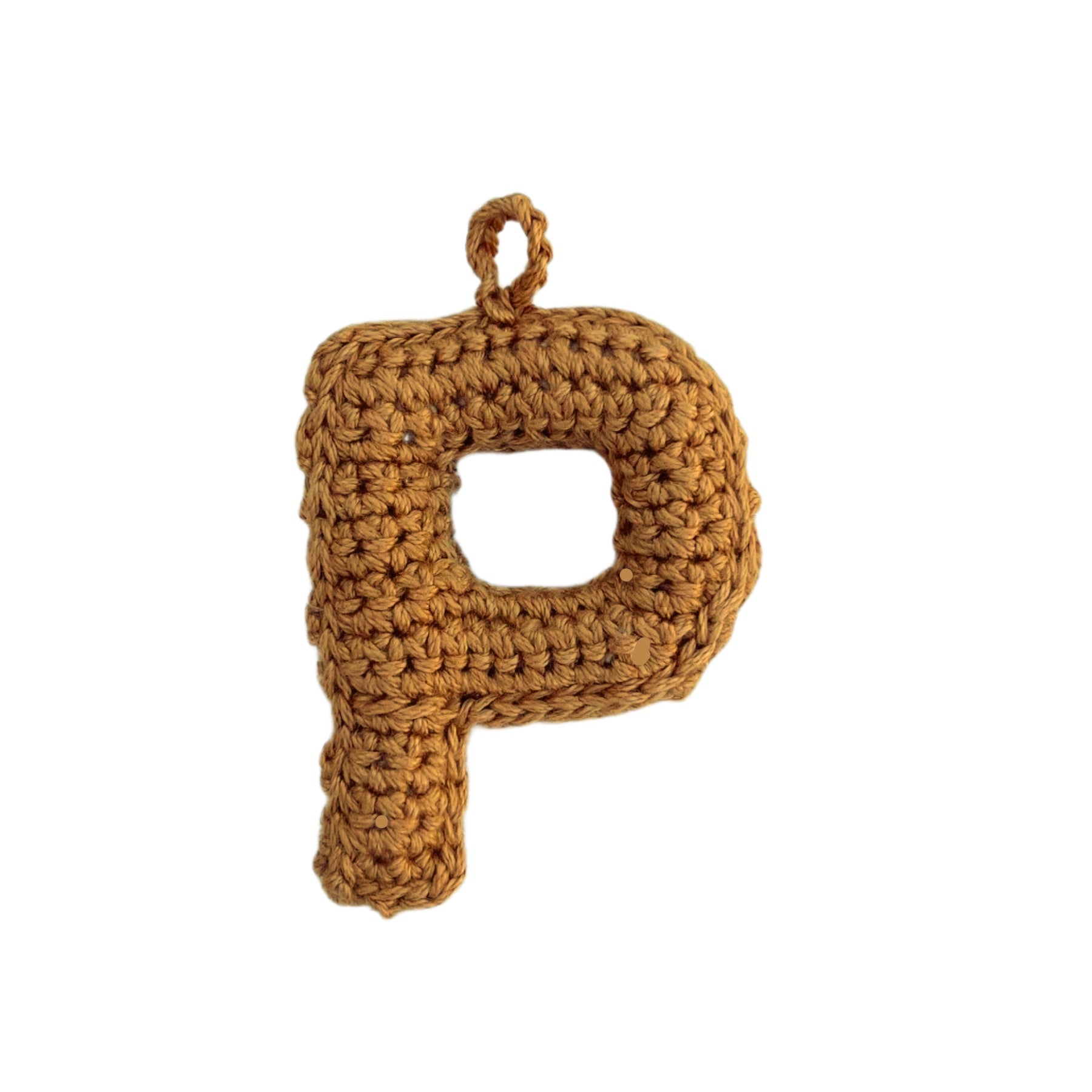 Crochet Alphabets Letters in Mustard | Handmade
