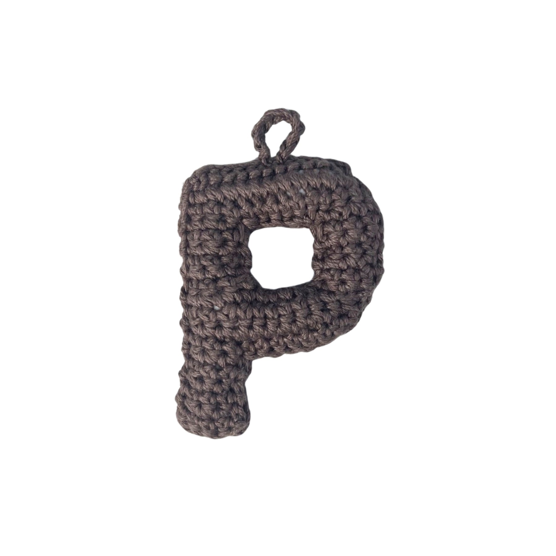 Crochet Alphabets Letters in Brown | Handmade