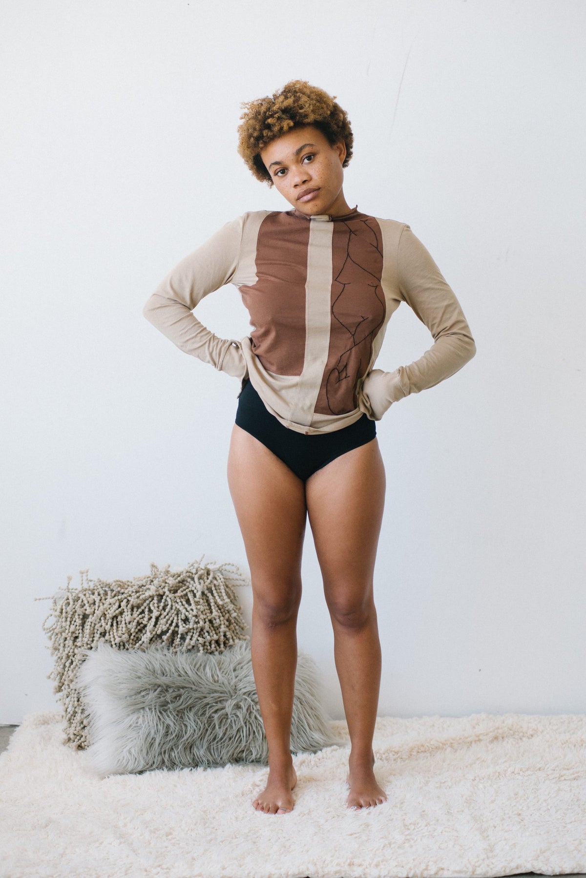 model wearing Leah Long Sleeve