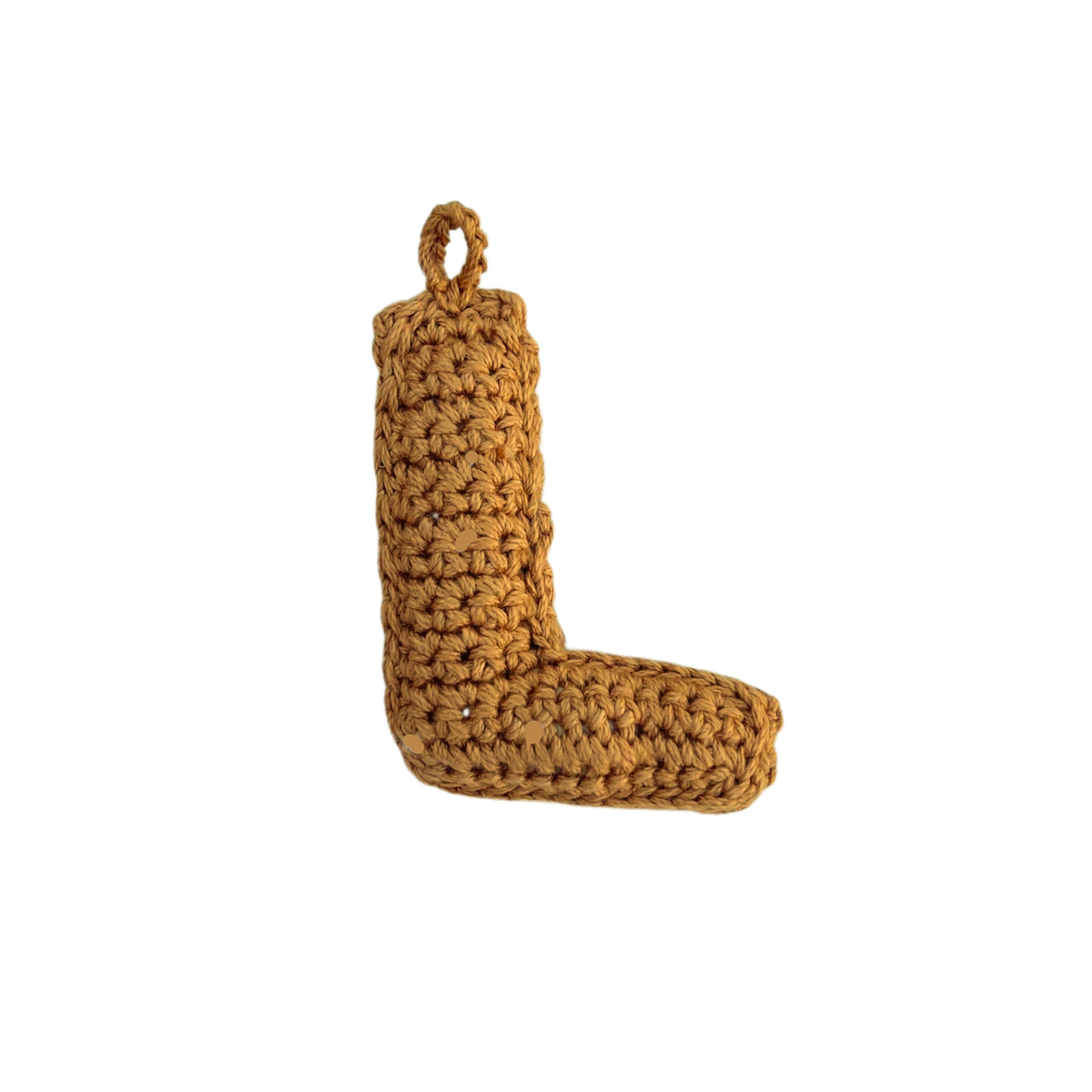 Crochet Alphabets Letters in Mustard | Handmade