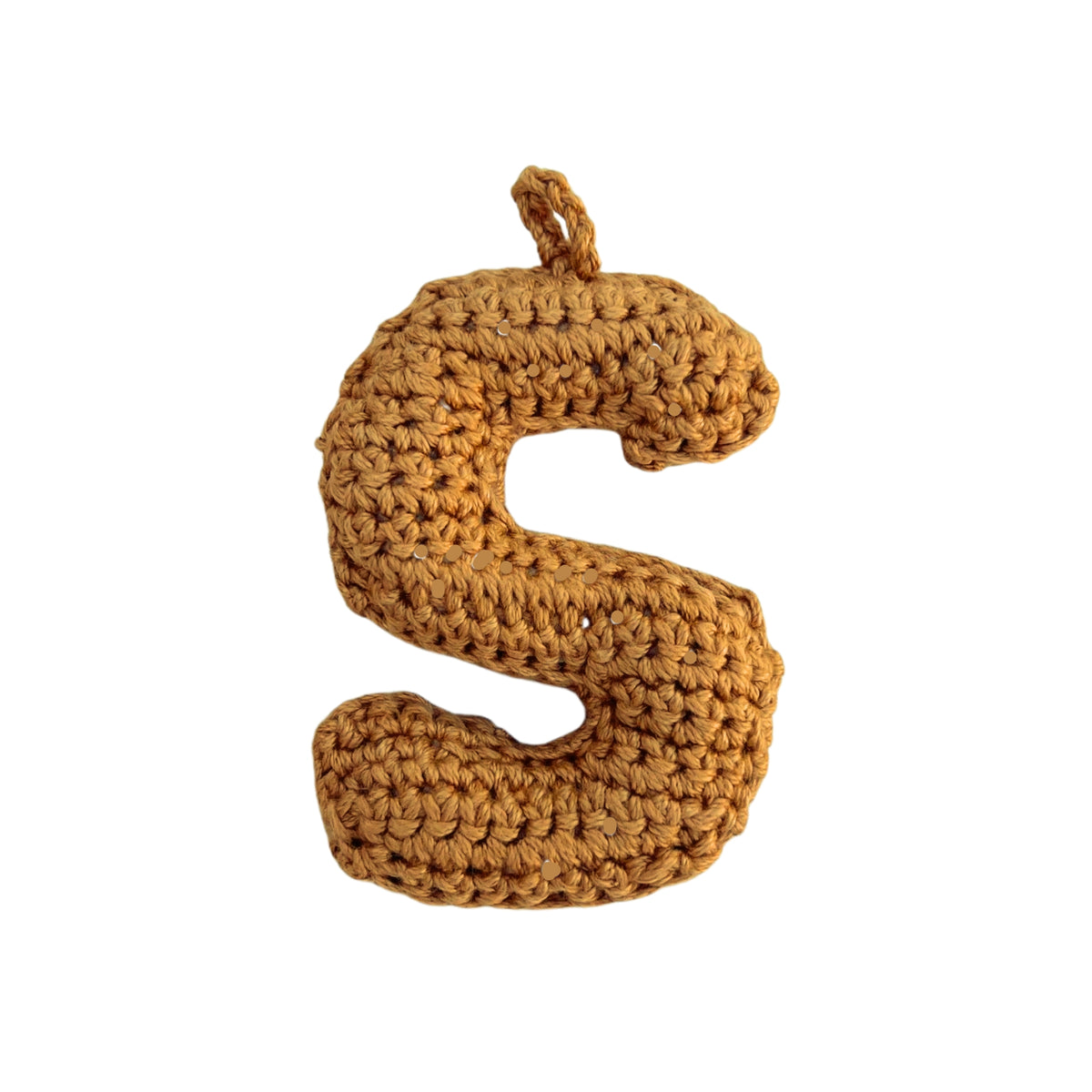 Crochet Alphabets Letters in Mustard | Handmade