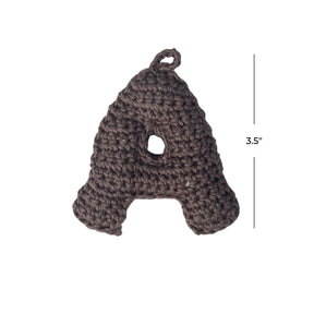Crochet Alphabets Letters in Brown | Handmade