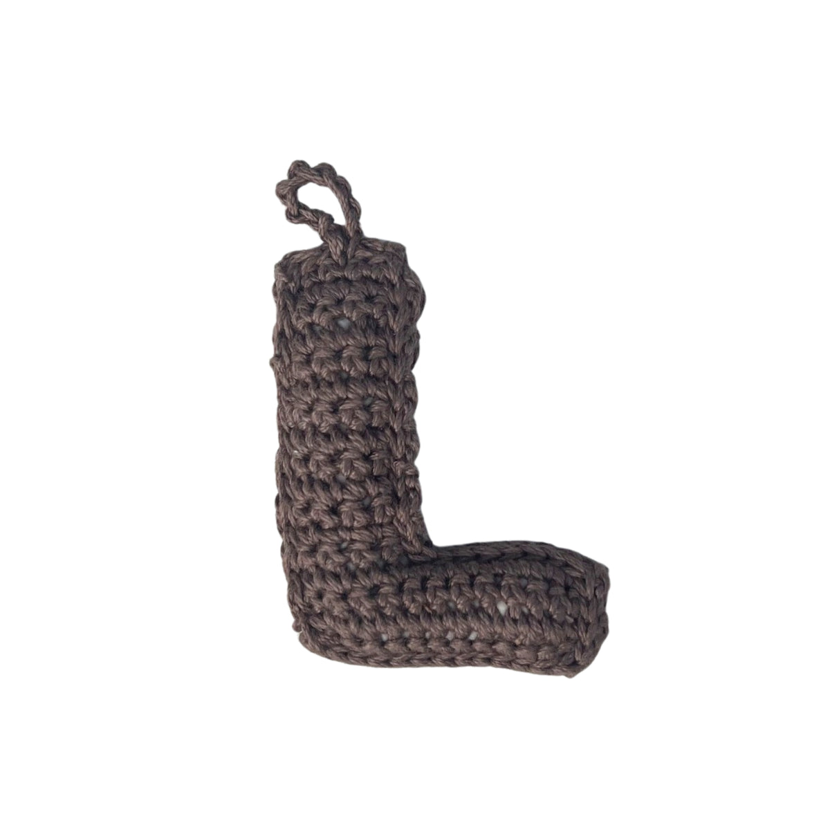 Crochet Alphabets Letters in Brown | Handmade