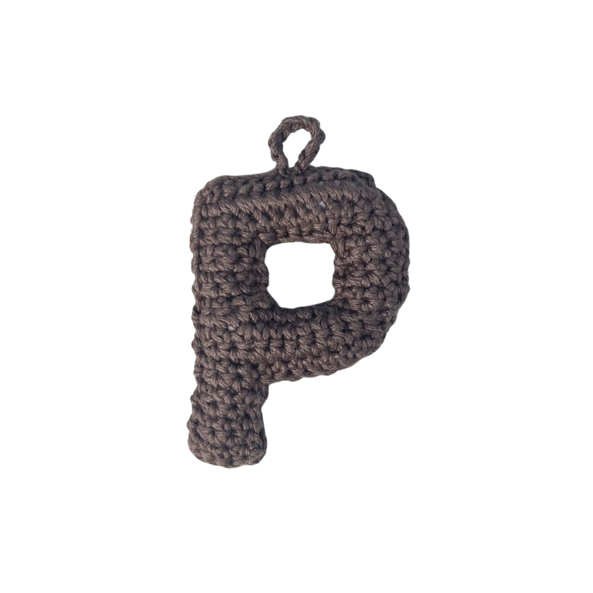 Crochet Alphabets Letters in Brown | Handmade