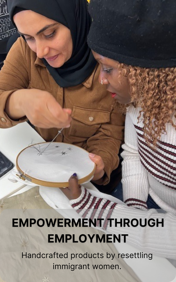 Handcrafted products by resettling immigrant women