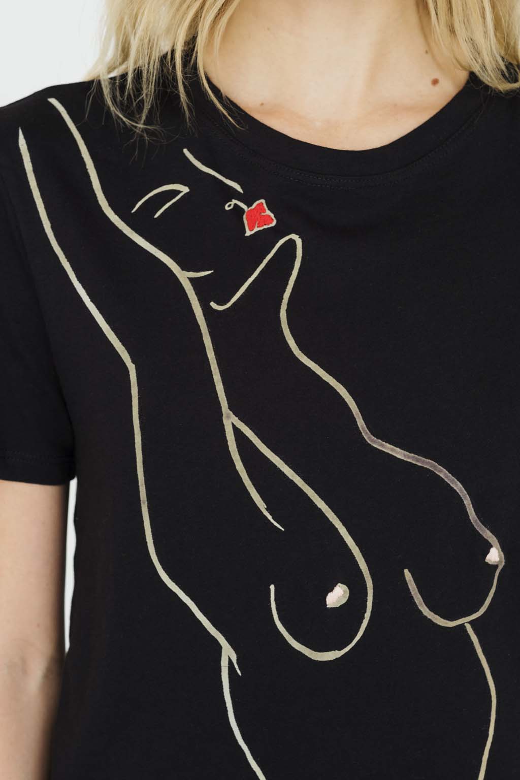 100% Cotton. Mid-weight. Hand Embroidered. 